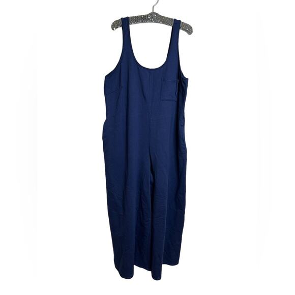 Savage X Fenty Navy Blue One Piece Sleeveless Wide Leg Jumpsuit Sz 1X - Picture 4 of 7